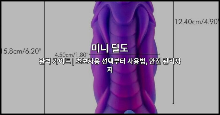 미니 딜도 완벽 가이드 | 초보자용 선택부터 사용법, 안전 관리까지