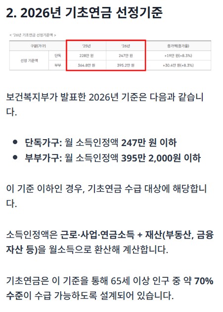 기초연금 안내 가이드의 주요 정보와 신청 방법을 소개하는 썸네일 이미지