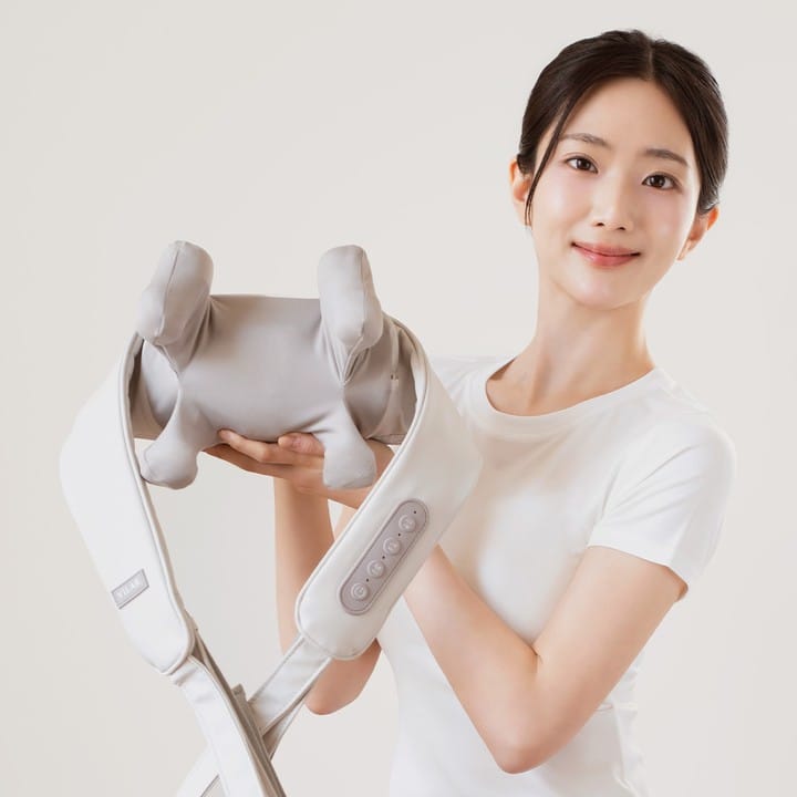 휴대용 마사지기의 다양한 제품들과 사용 방법을 한눈에 보여주는 썸네일 이미지