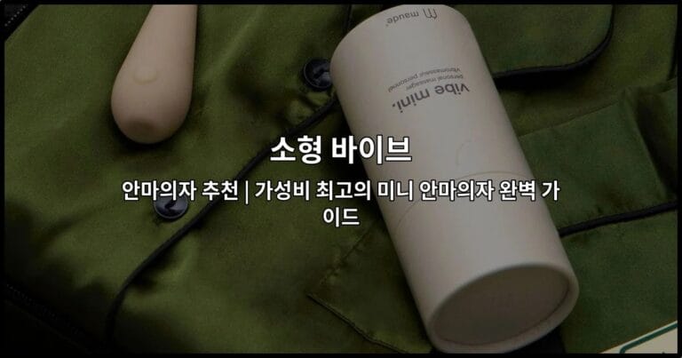 소형 바이브 안마의자의 다양한 모델과 특징을 소개하는 썸네일 이미지
