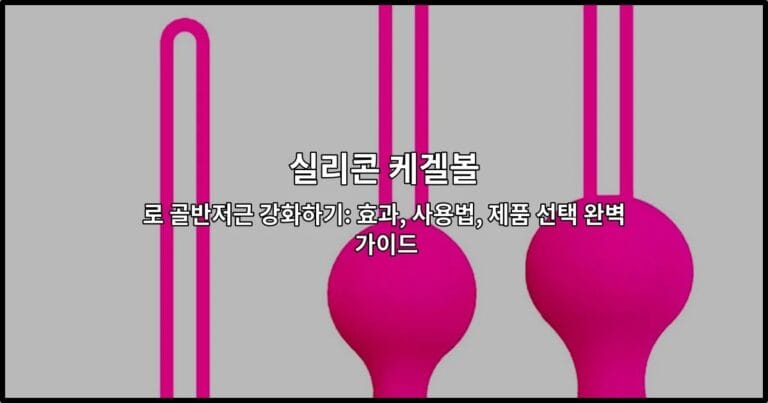 실리콘 케겔볼의 종류와 사용 방법을 한눈에 보여주는 썸네일 이미지